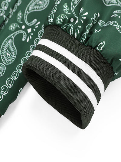 Paisley Print Bomber Jacket