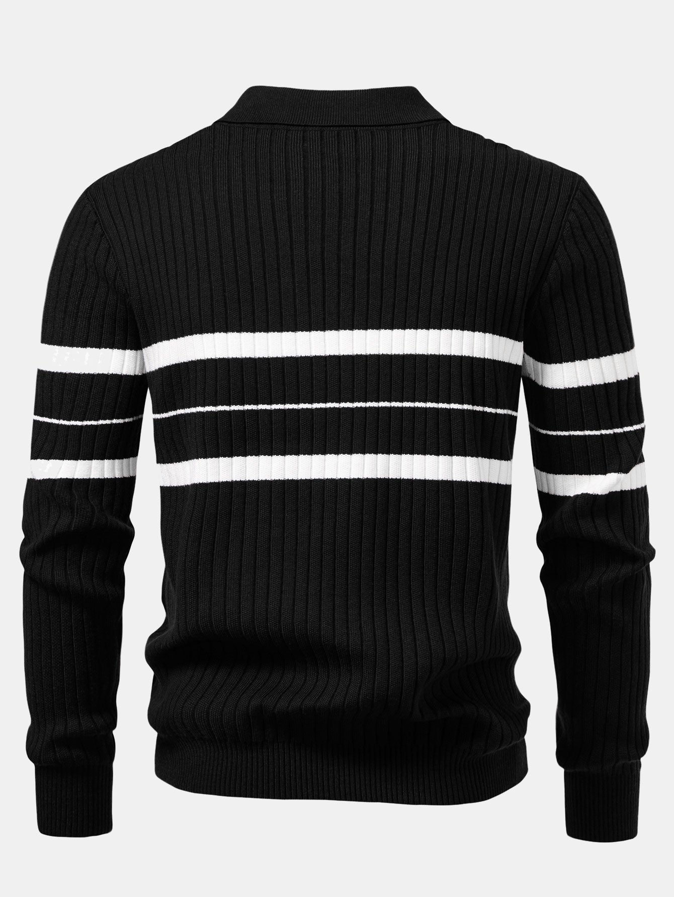 Striped Ribbed Knit Pullover