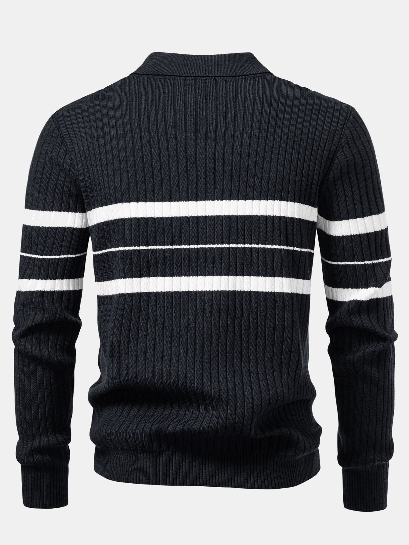 Striped Ribbed Knit Pullover