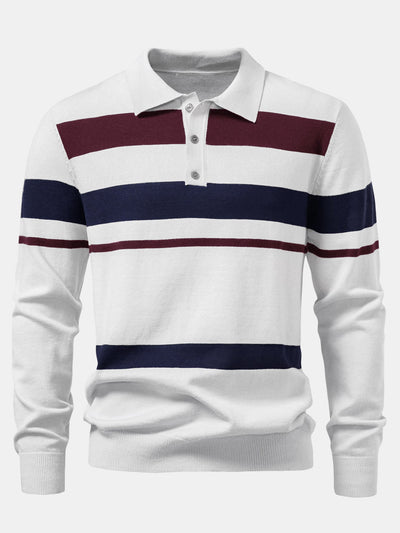 Ethan Striped Polo Pullover