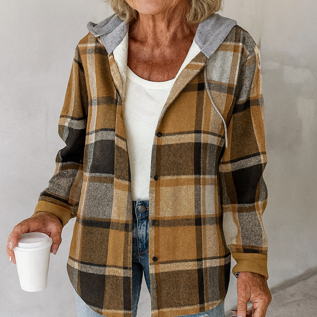 Plaid Hooded Flannel Jacket