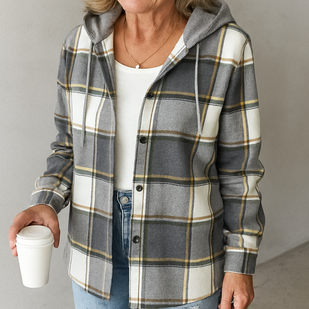 Plaid Hooded Flannel Jacket