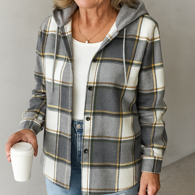 Plaid Hooded Flannel Jacket