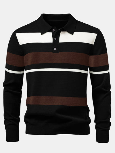 Ethan Striped Polo Pullover
