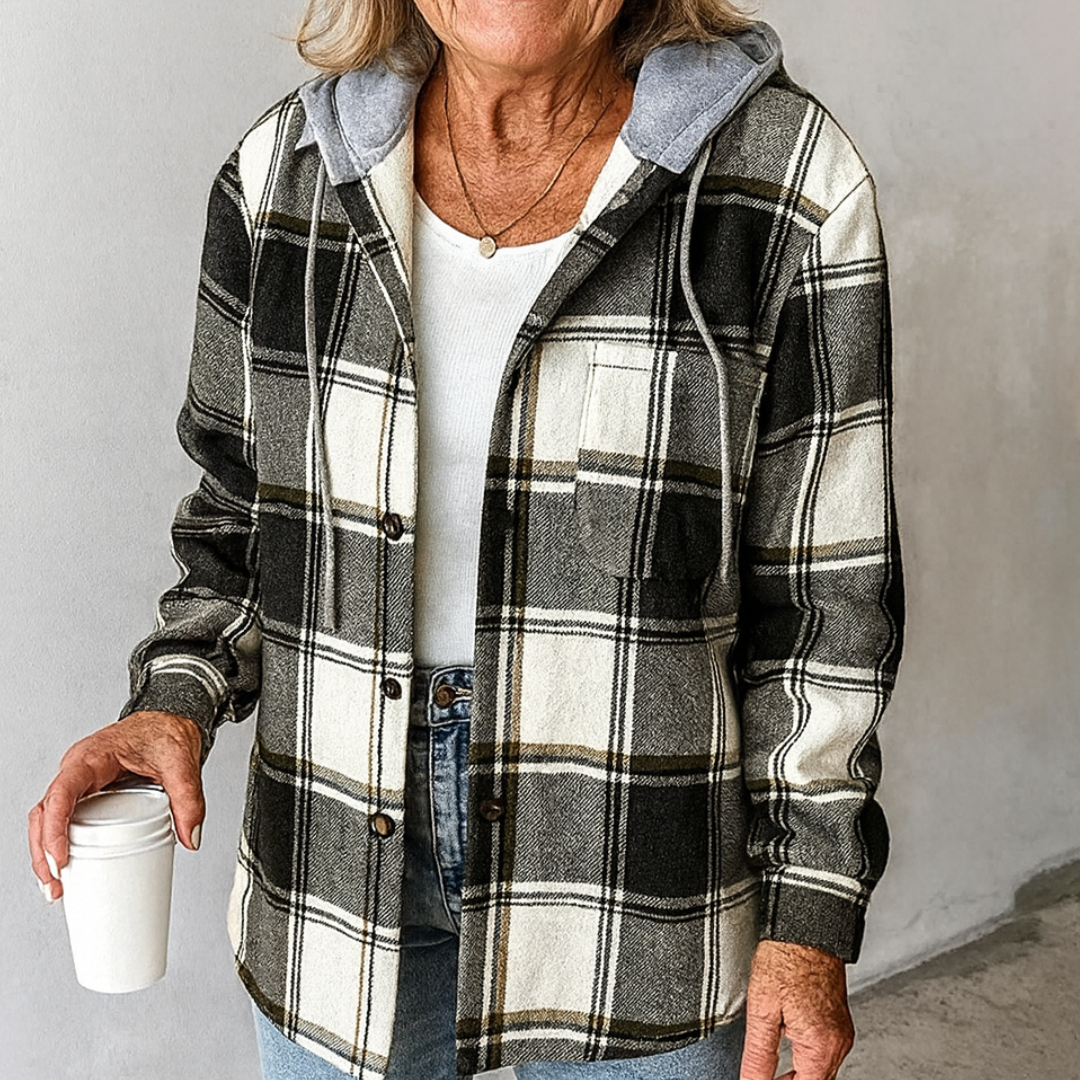 Plaid Hooded Flannel Jacket