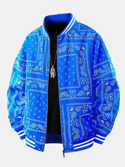 Paisley Print Bomber Jacket