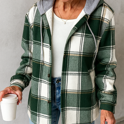 Plaid Hooded Flannel Jacket
