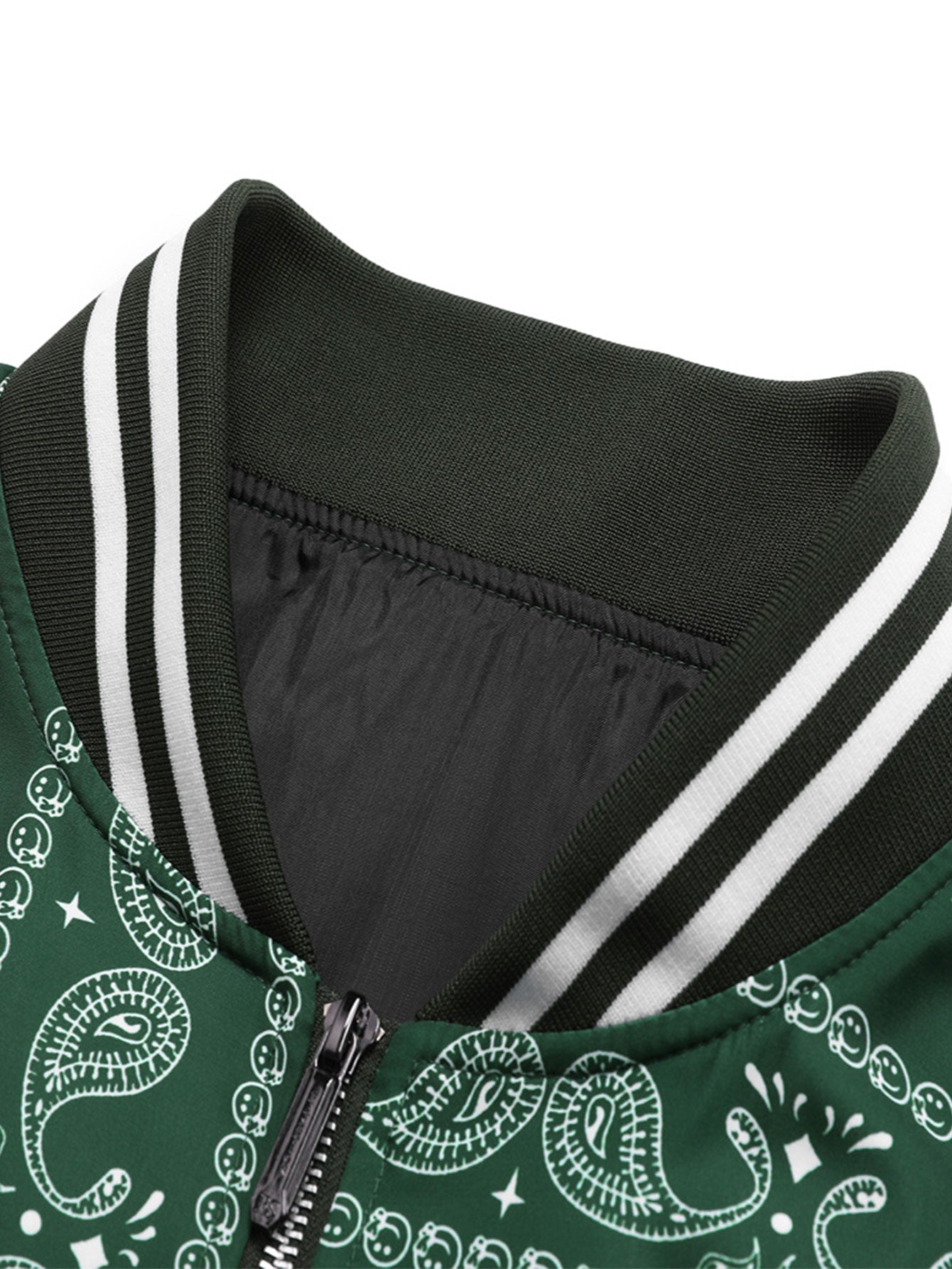 Paisley Print Bomber Jacket