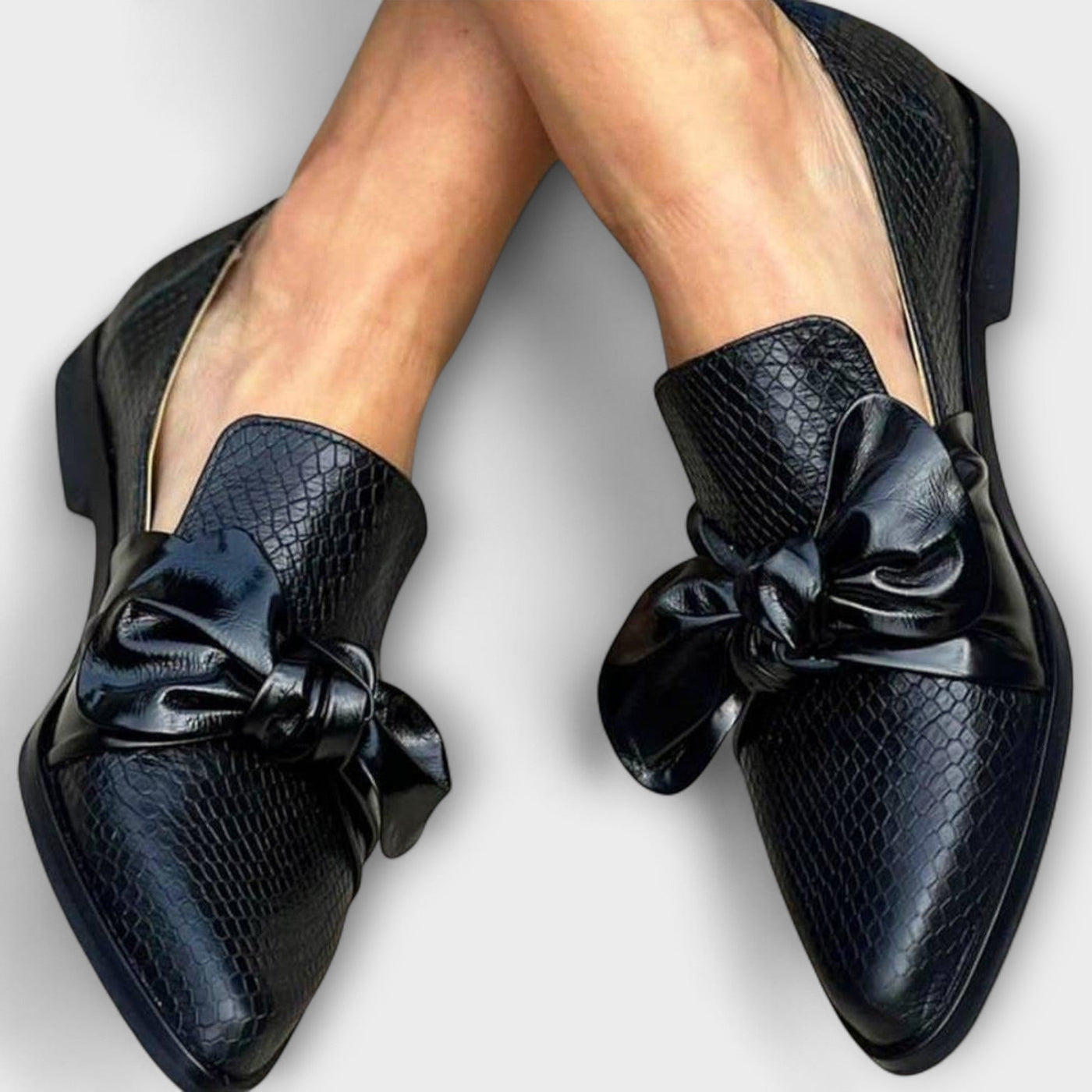 Textured Faux Leather Loafers