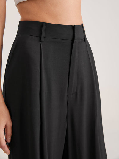 High-Waisted Wide-Leg Trousers