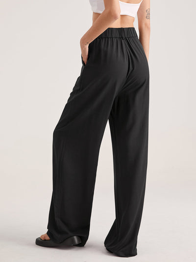 High-Waisted Wide-Leg Trousers