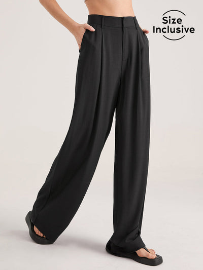 High-Waisted Wide-Leg Trousers