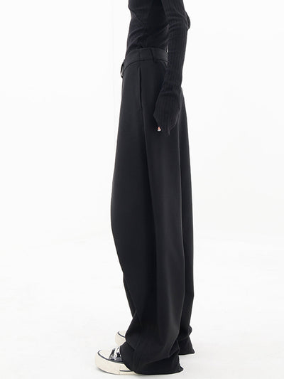 Asymmetric Wide-Leg Trousers