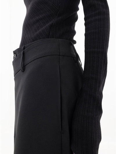 Asymmetric Wide-Leg Trousers