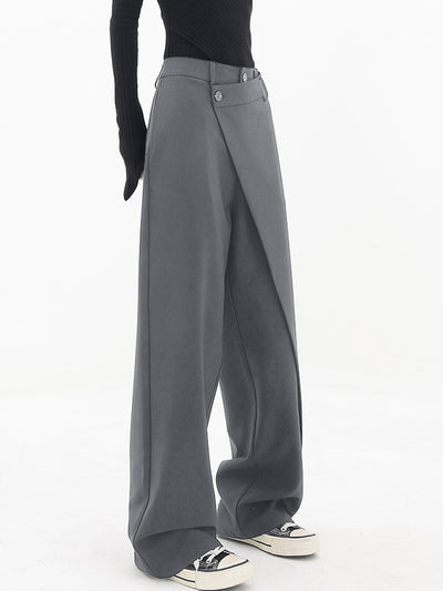 Asymmetric Wide-Leg Trousers