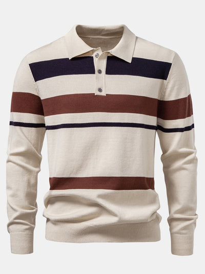 Ethan Striped Polo Pullover