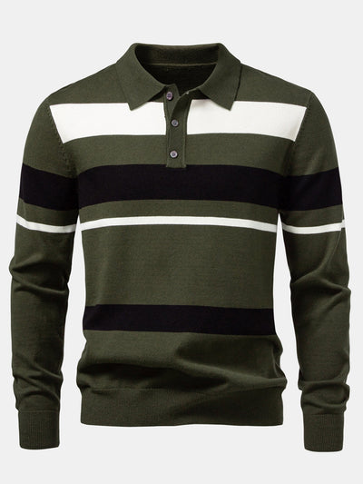 Ethan Striped Polo Pullover