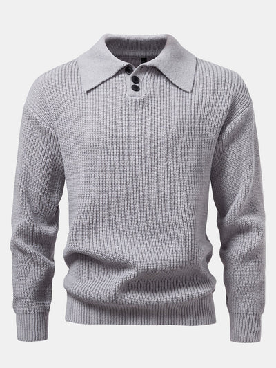 Asher Knitted Long Sleeve Polo