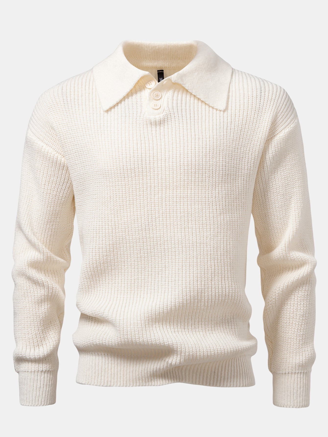 Asher Knitted Long Sleeve Polo