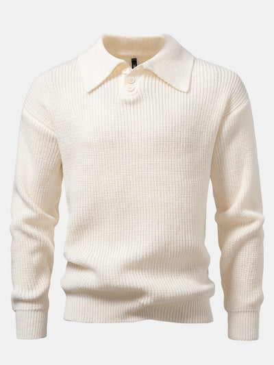Asher Knitted Long Sleeve Polo