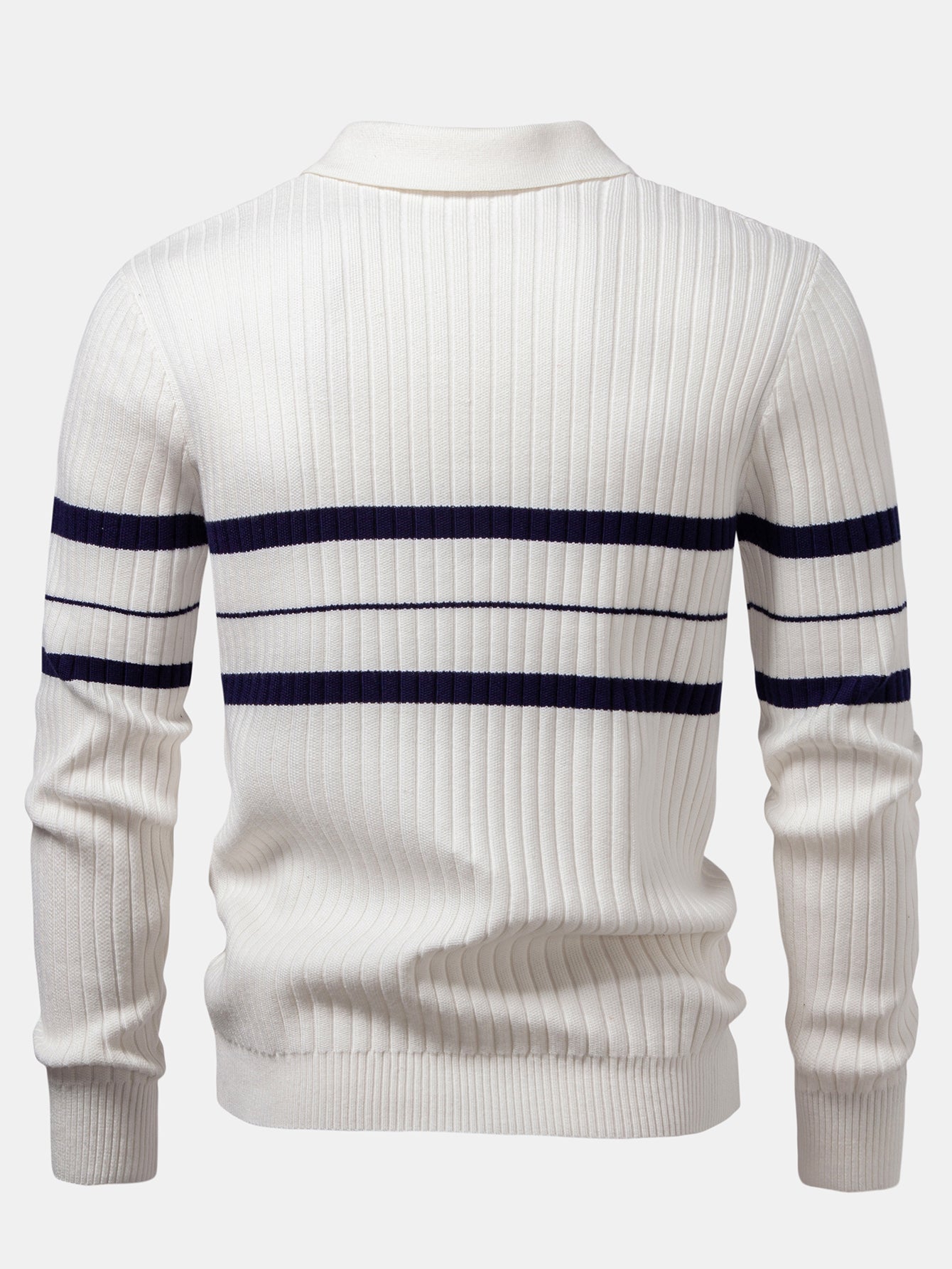 Striped Ribbed Knit Pullover