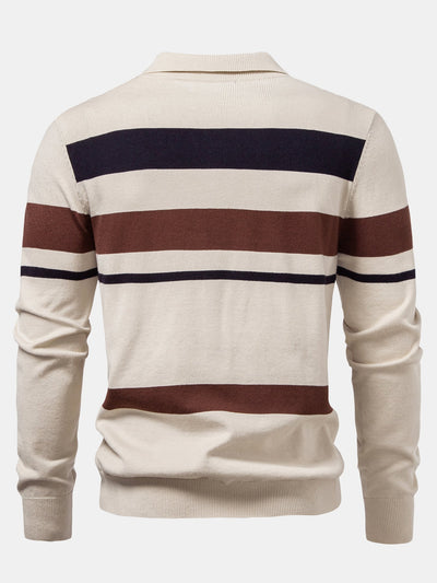 Ethan Striped Polo Pullover