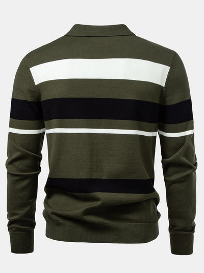 Ethan Striped Polo Pullover