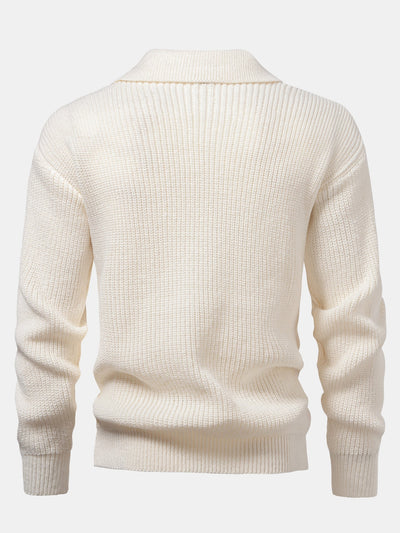 Asher Knitted Long Sleeve Polo