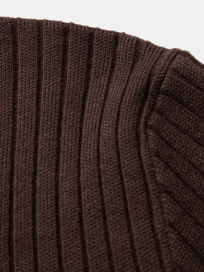 Striped Ribbed Knit Pullover