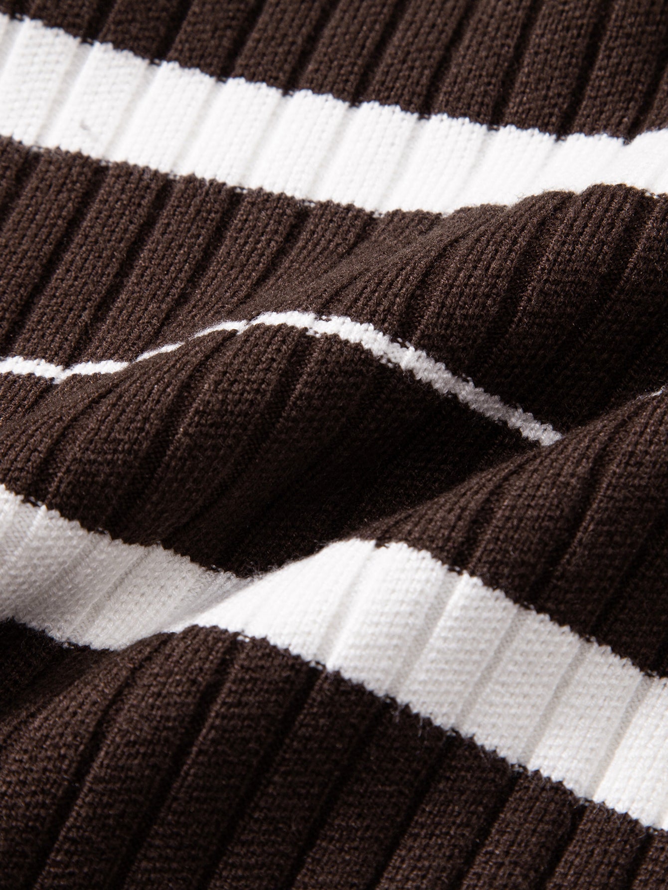 Striped Ribbed Knit Pullover