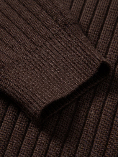 Striped Ribbed Knit Pullover