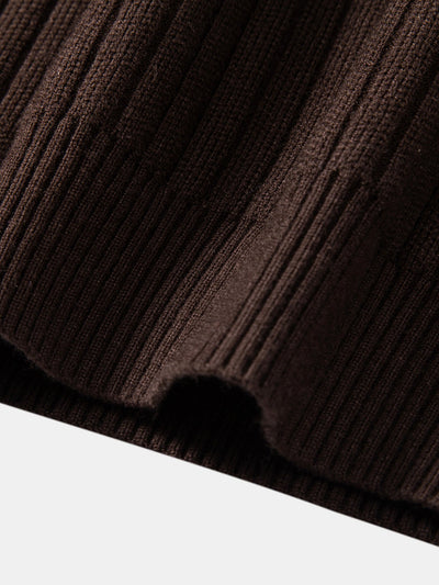 Striped Ribbed Knit Pullover