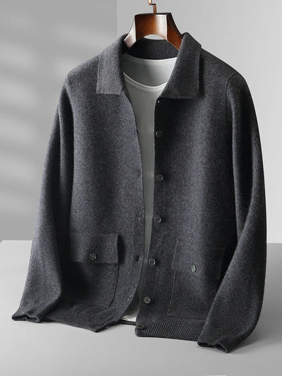 Andrei Collared Wool Cardigan