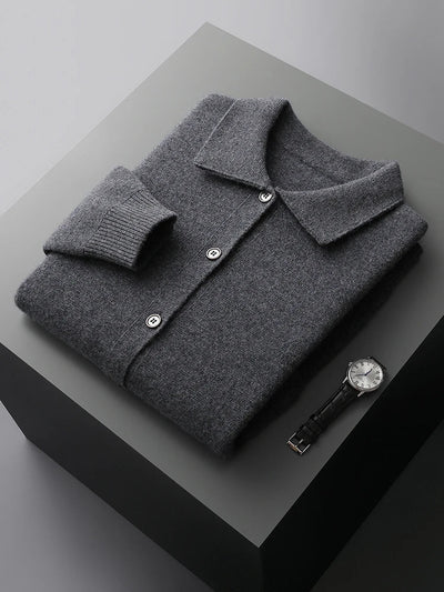 Andrei Collared Wool Cardigan