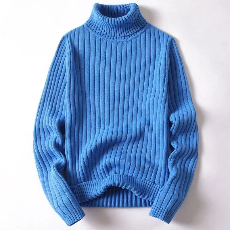 Ribbed Turtleneck Pullover