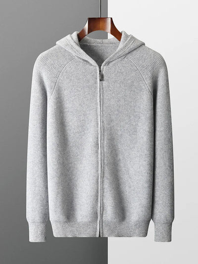 Luke Knitted Zip Up Hoodie