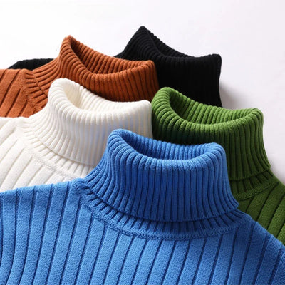 Ribbed Turtleneck Pullover