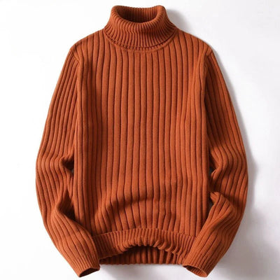 Ribbed Turtleneck Pullover