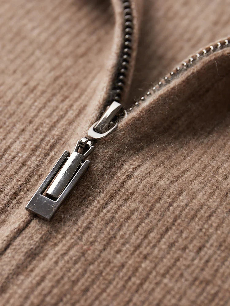 Luke Knitted Zip Up Hoodie