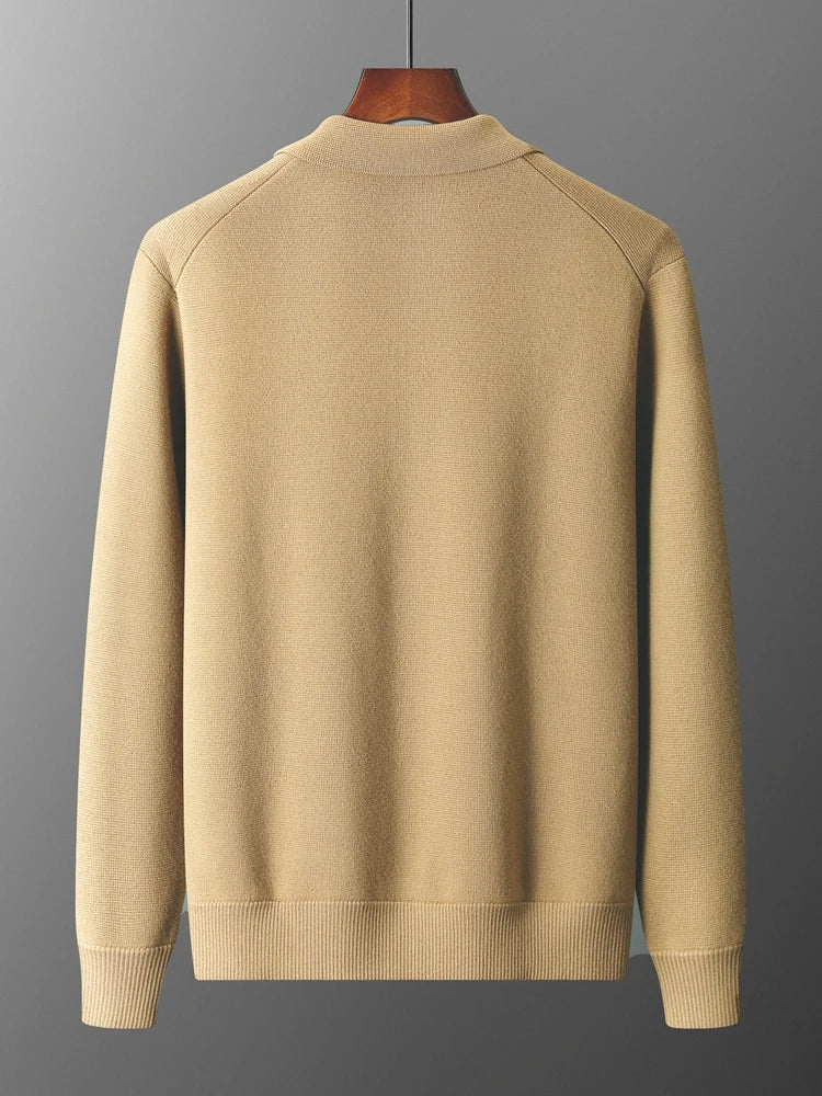 Andrei Collared Wool Cardigan