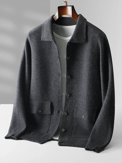 Andrei Collared Wool Cardigan