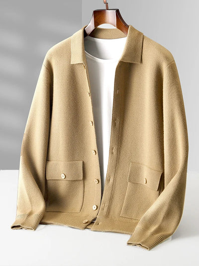 Andrei Collared Wool Cardigan