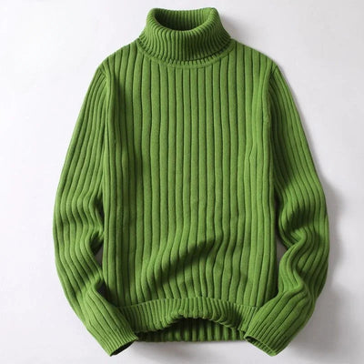 Ribbed Turtleneck Pullover