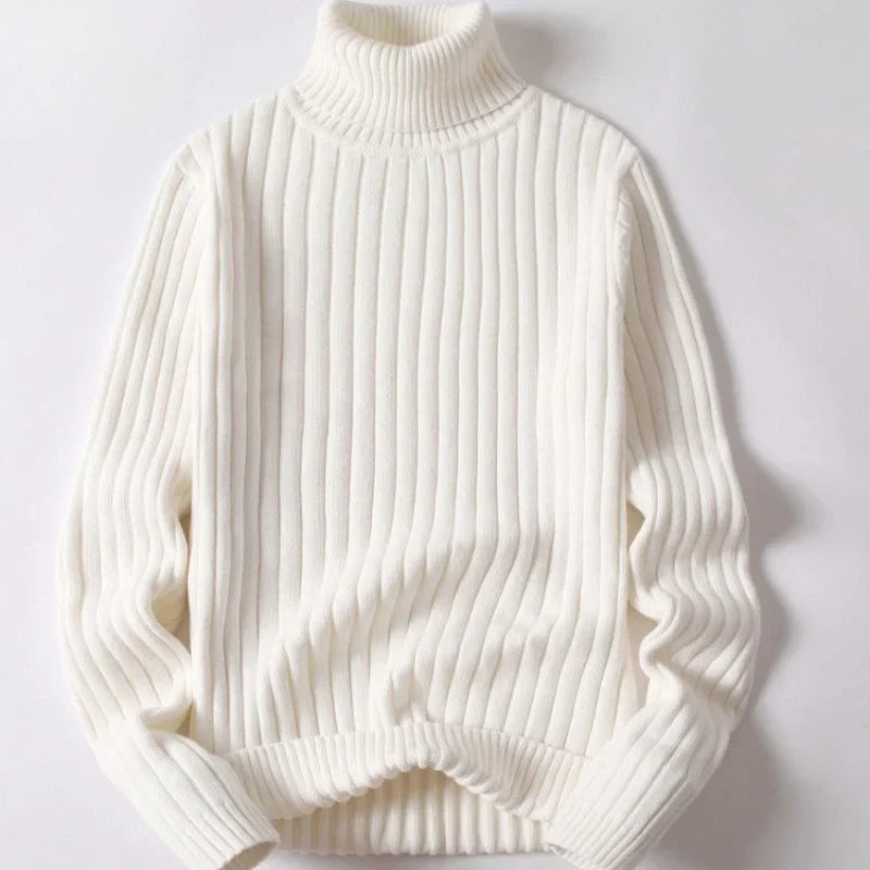 Ribbed Turtleneck Pullover