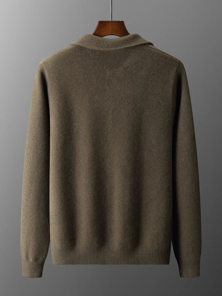 Andrei Collared Wool Cardigan