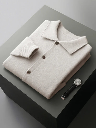 Andrei Collared Wool Cardigan