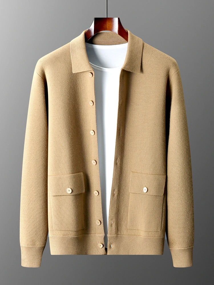 Andrei Collared Wool Cardigan