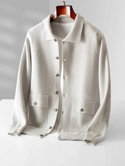 Andrei Collared Wool Cardigan