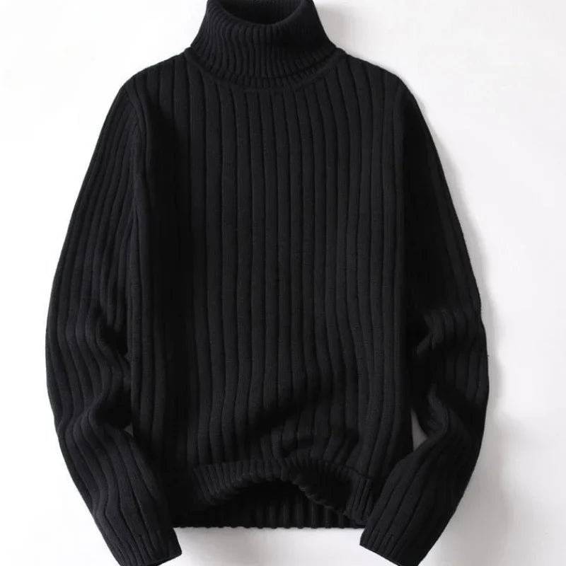 Ribbed Turtleneck Pullover