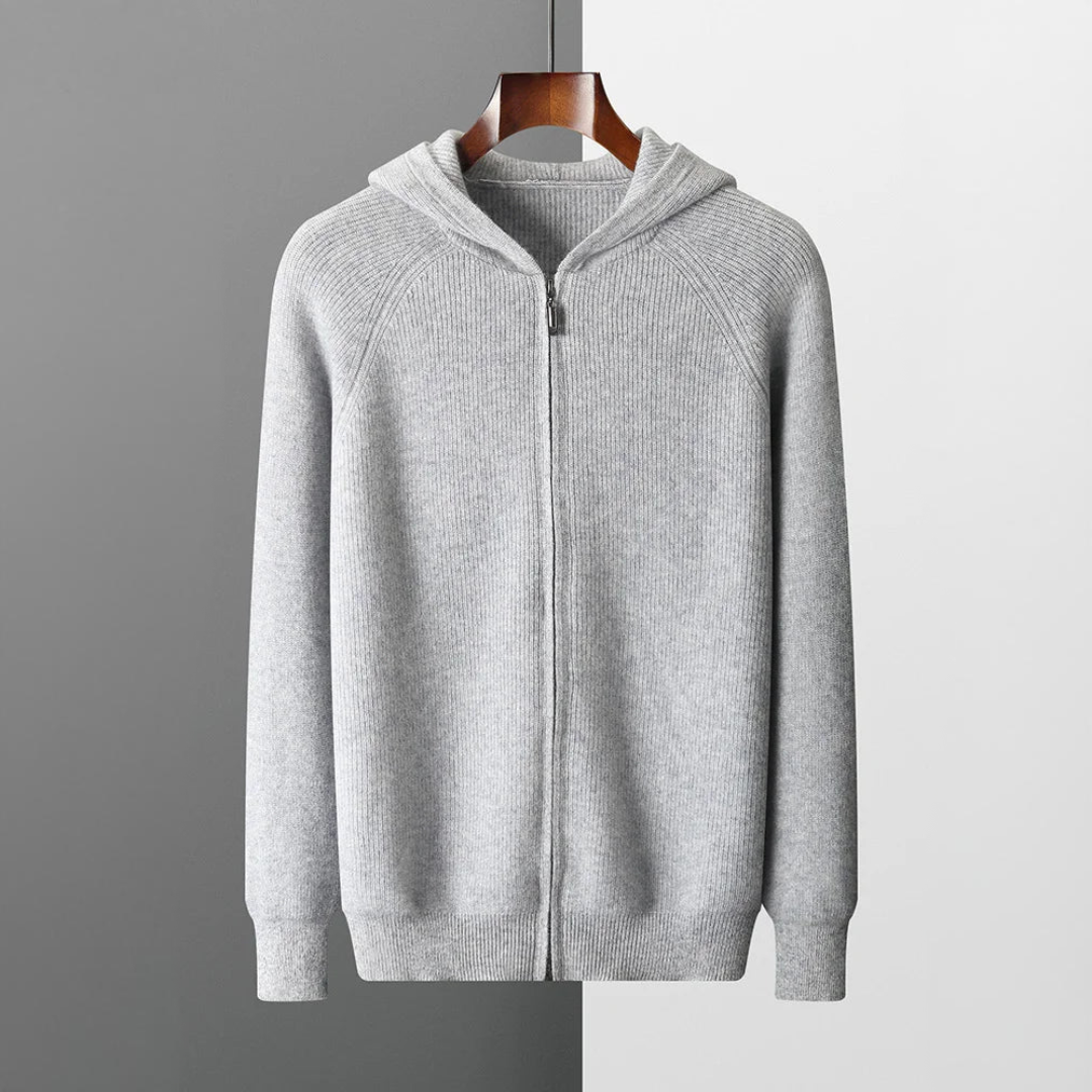 Luke Knitted Zip Up Hoodie